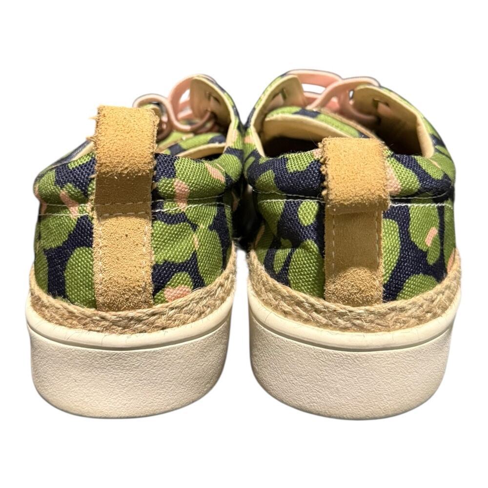 Spenco Malibu Women’s Size 8.5 D Canvas Slip On Orthotic Sneakers Green Pink - Picture 6 of 9